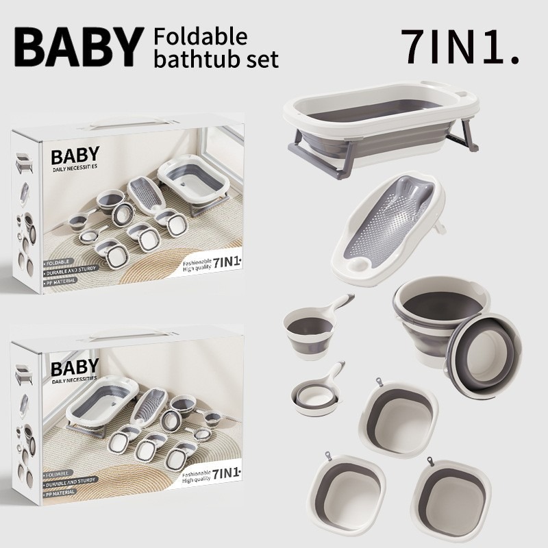 Baby Bath Tub Foldable - Set vasca da bagno pieghevole per