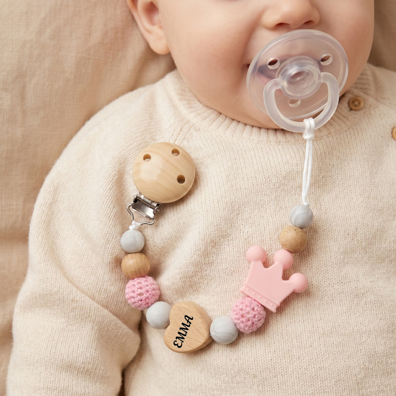Baby Pacifier Clip - Catenella Portaciuccio Personalizzata per Neonati con