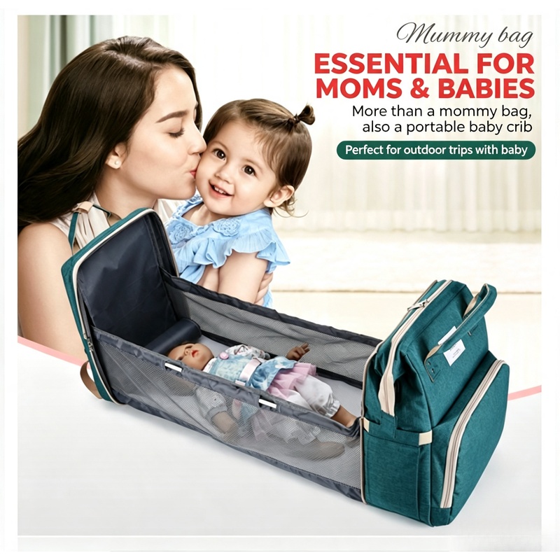 Diaper Changing Mat - Zaino Fasciatoio Grande Capacità per Mamme