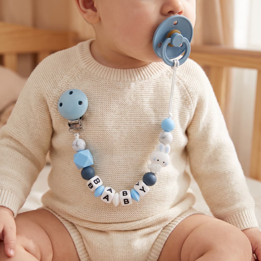 Baby Product - Clip per ciuccio personalizzata con nome,