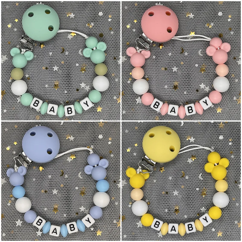 Baby Pacifier Clip - Catenella Portaciuccio Personalizzata con Nome, Clip
